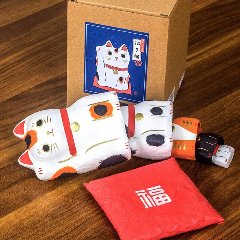 Japanese Paper Dolls Fortune Cat - Mixed