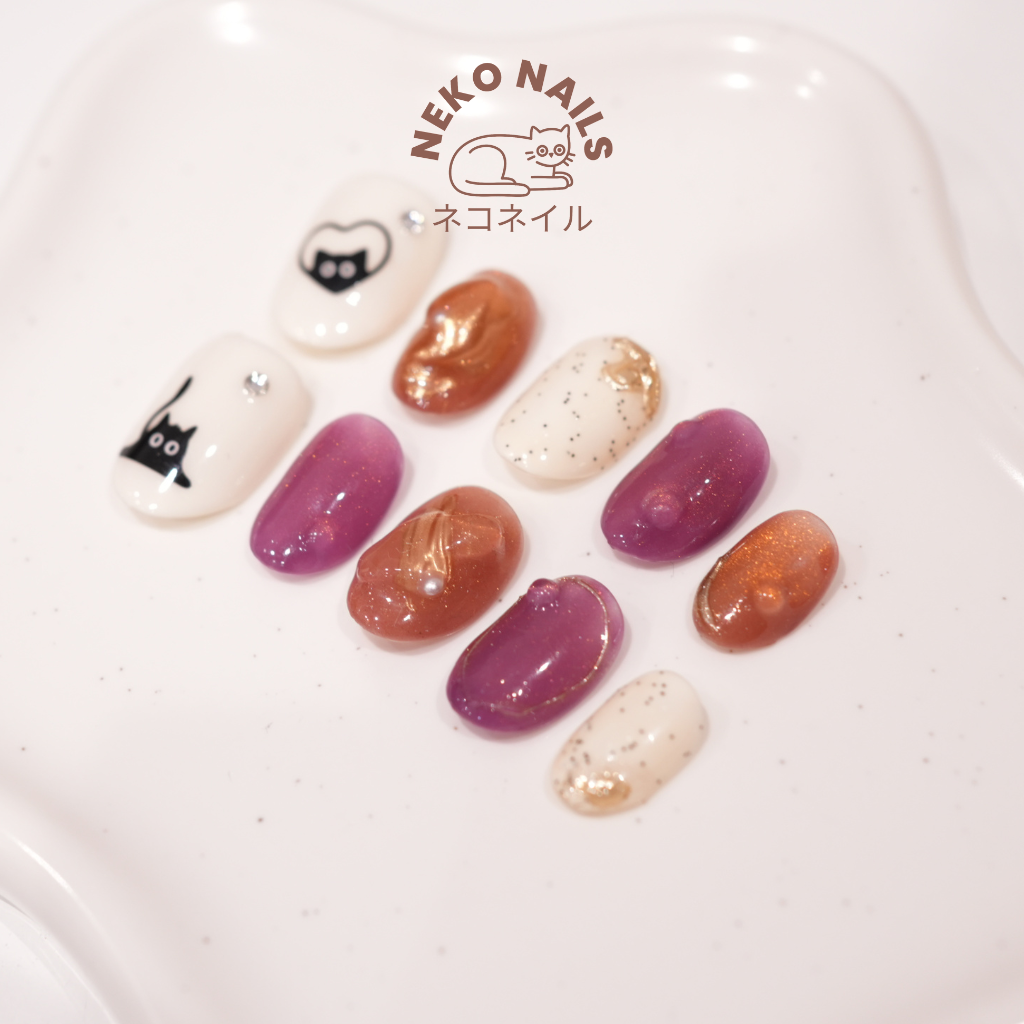Black Cat Press On Nails