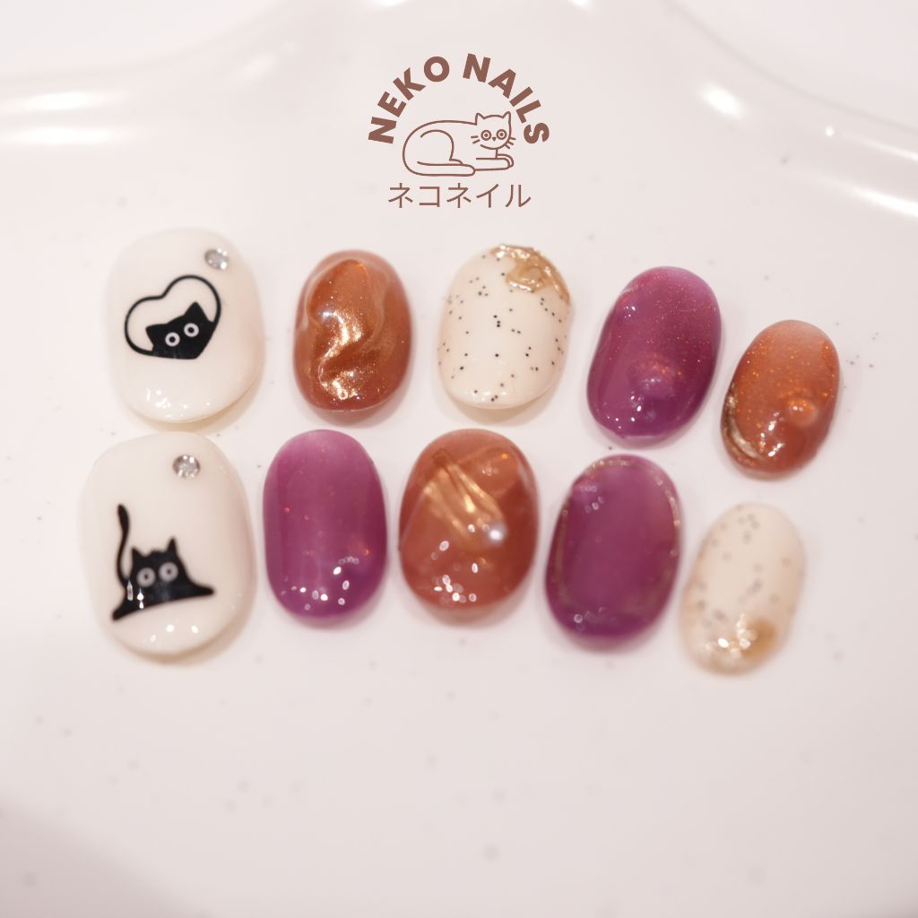 Black Cat Press On Nails