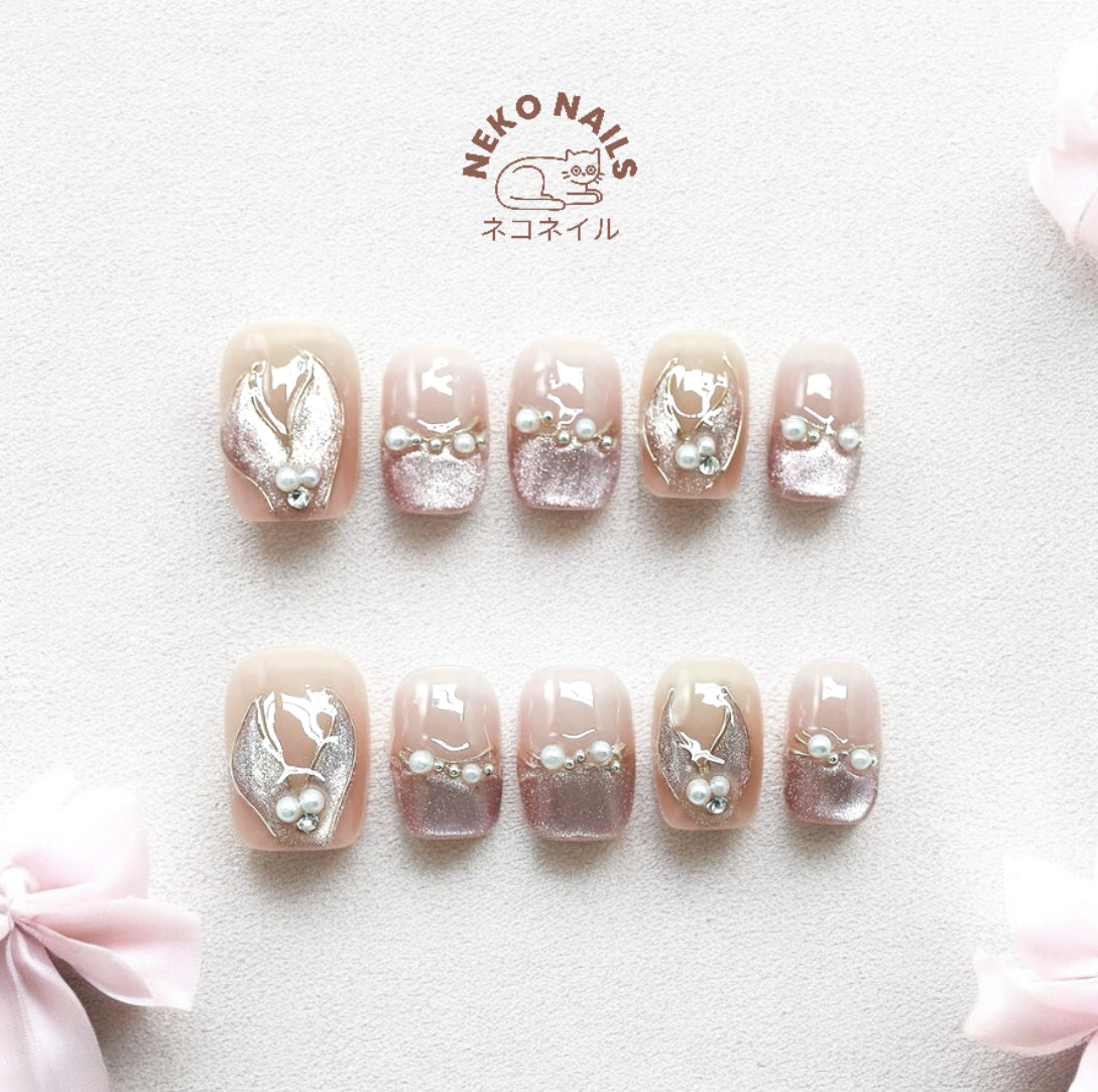 Mermaid Pearl Press On Nails