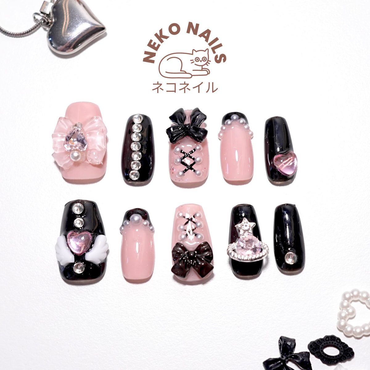 Jirai Kei Press on nails False Nails Nails Salon Quality