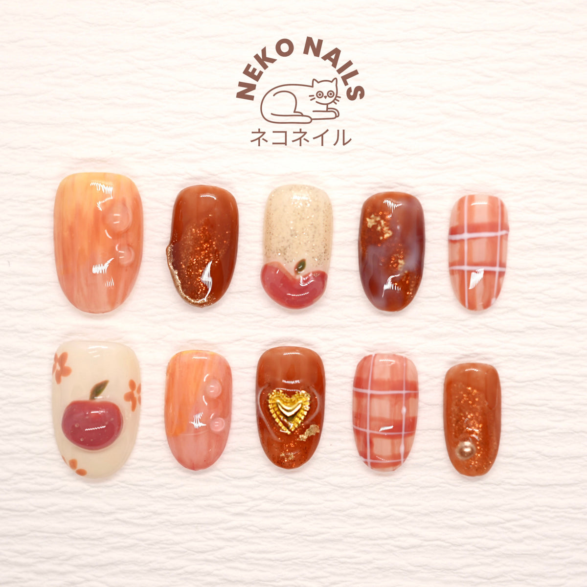 Apple Press on nails False Nails Nails Salon Quality