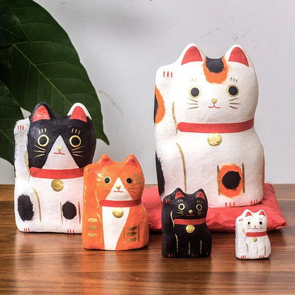 Japanese Paper Dolls Fortune Cat - Mixed