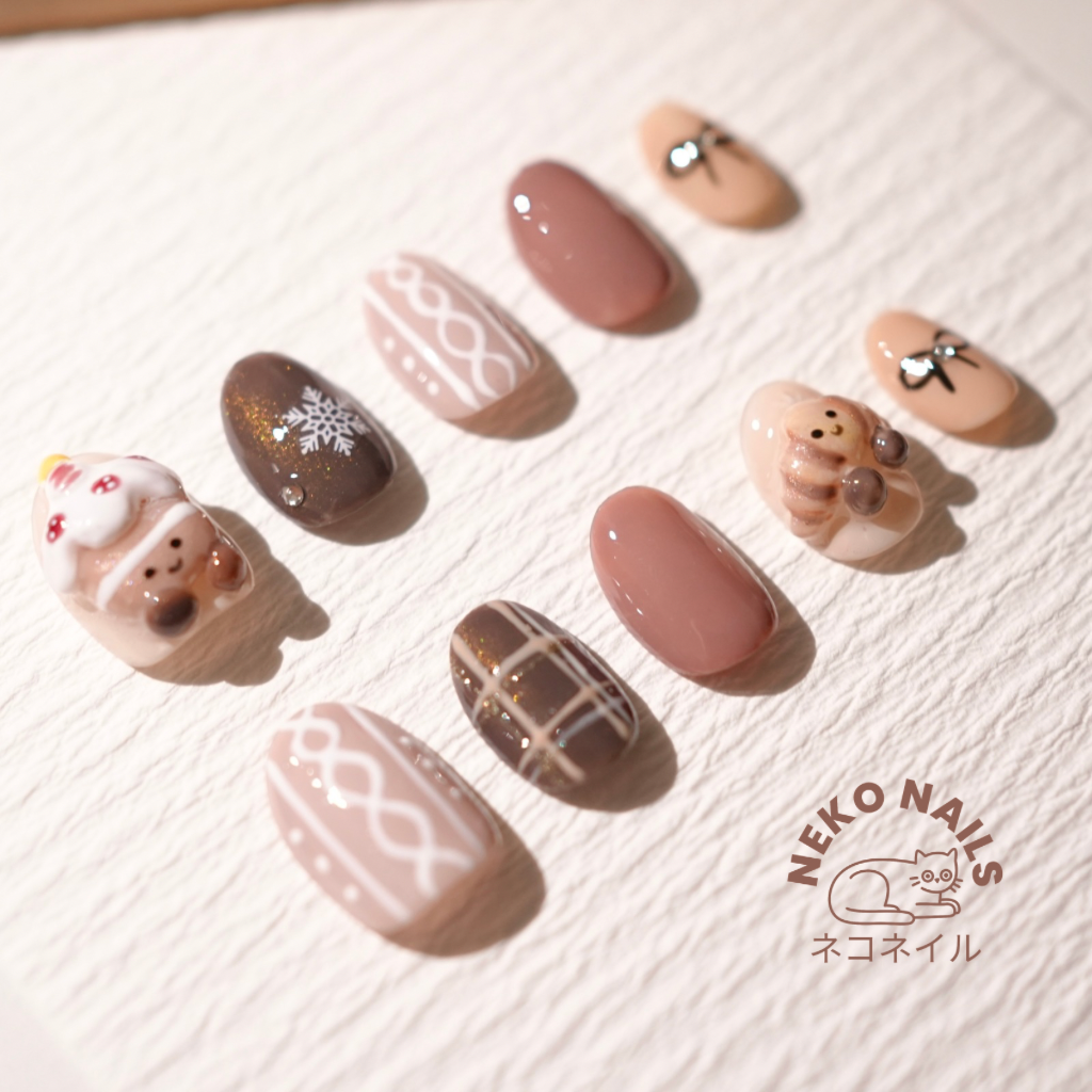 Cake & Croissant Press On Nails