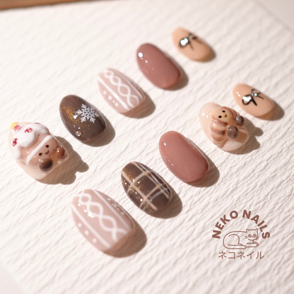 Cake & Croissant Press On Nails