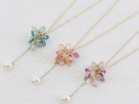 Resin Necklace/Pendant Necklace - Blue