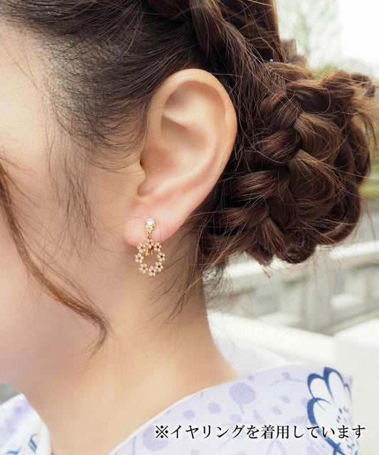 Cherry Blossom Circle Earrings
