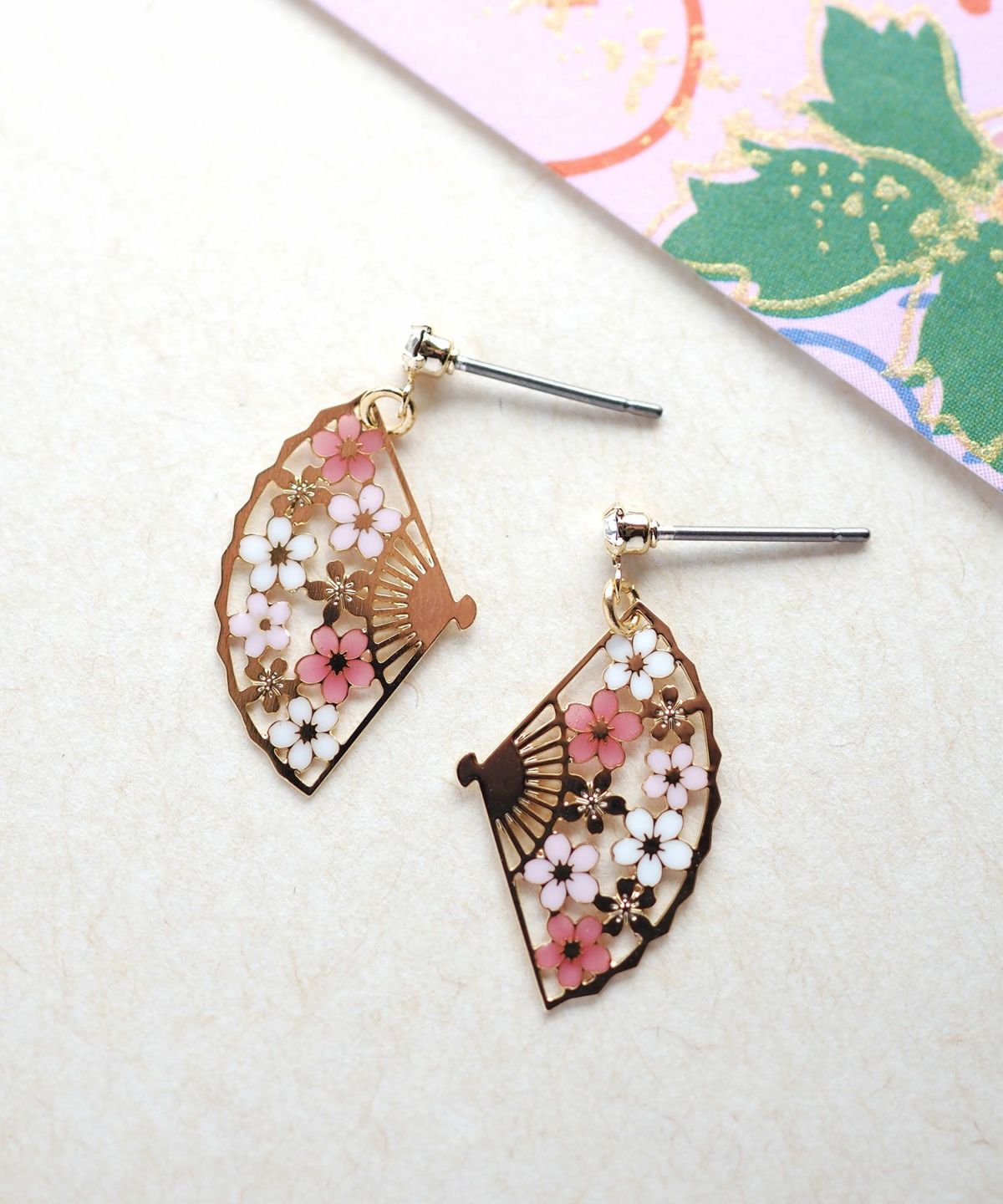 Cherry Blossom Fan Earrings