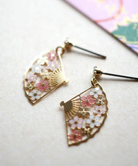Cherry Blossom Fan Earrings