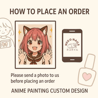 Anime Custom Design Press On Nails
