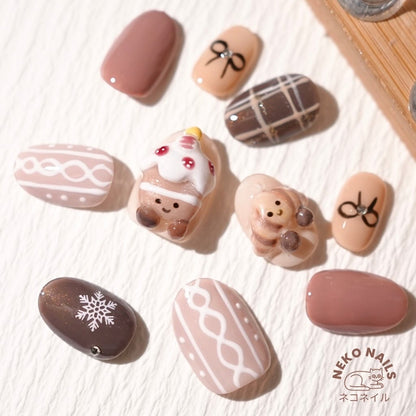 Cake & Croissant Press On Nails
