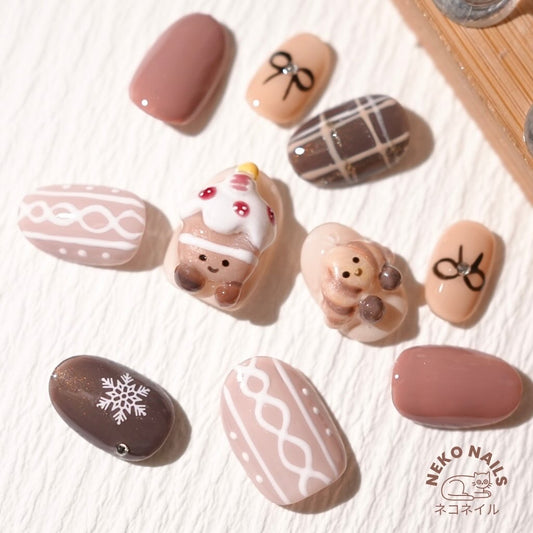 Cake & Croissant Press On Nails