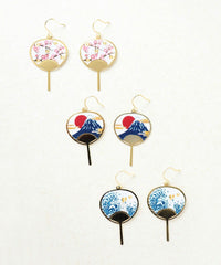 Fan earrings - Fuji