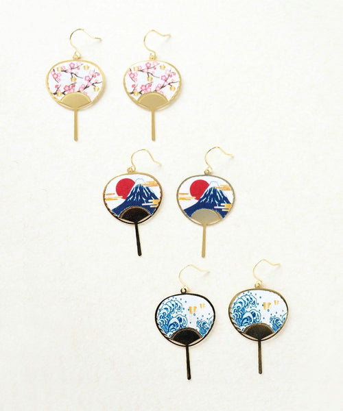Fan earrings - Ume