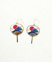 Fan earrings - Fuji