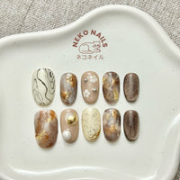 Golden Mirage Press On Nails