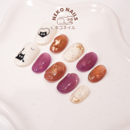 Black Cat Press On Nails