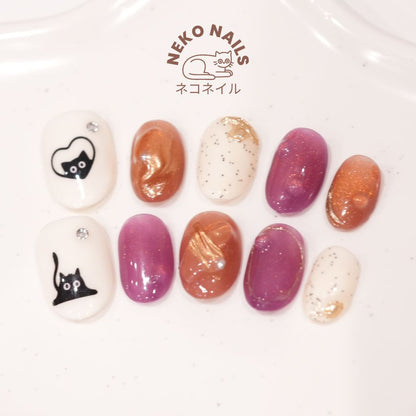 Black Cat Press On Nails