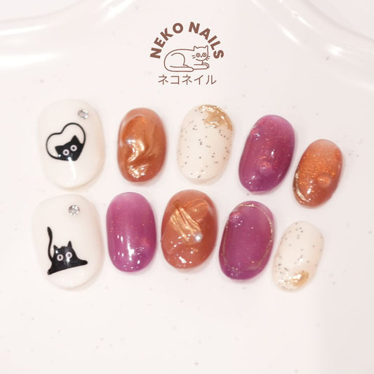 Black Cat Press On Nails