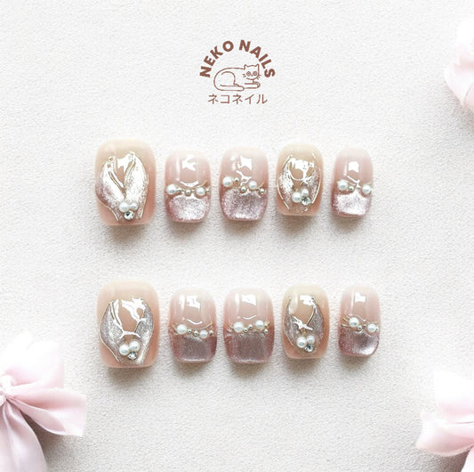 Mermaid Pearl Press On Nails