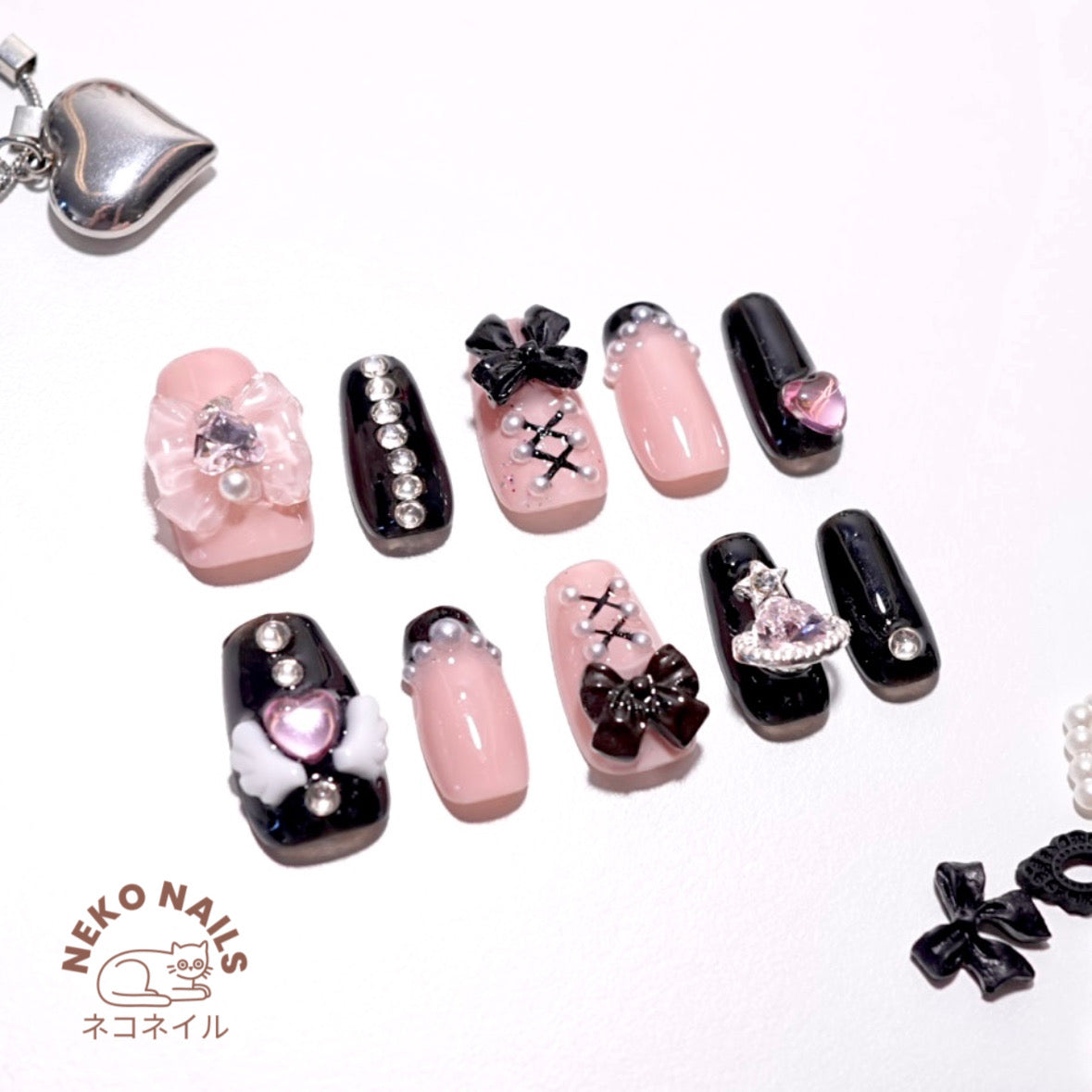 Jirai Kei Press on nails False Nails Nails Salon Quality 