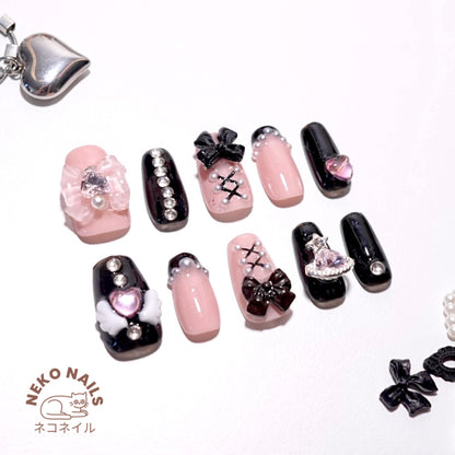 Jirai Kei Press on nails False Nails Nails Salon Quality 