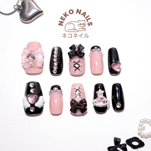 Jirai Kei Press on nails False Nails Nails Salon Quality 