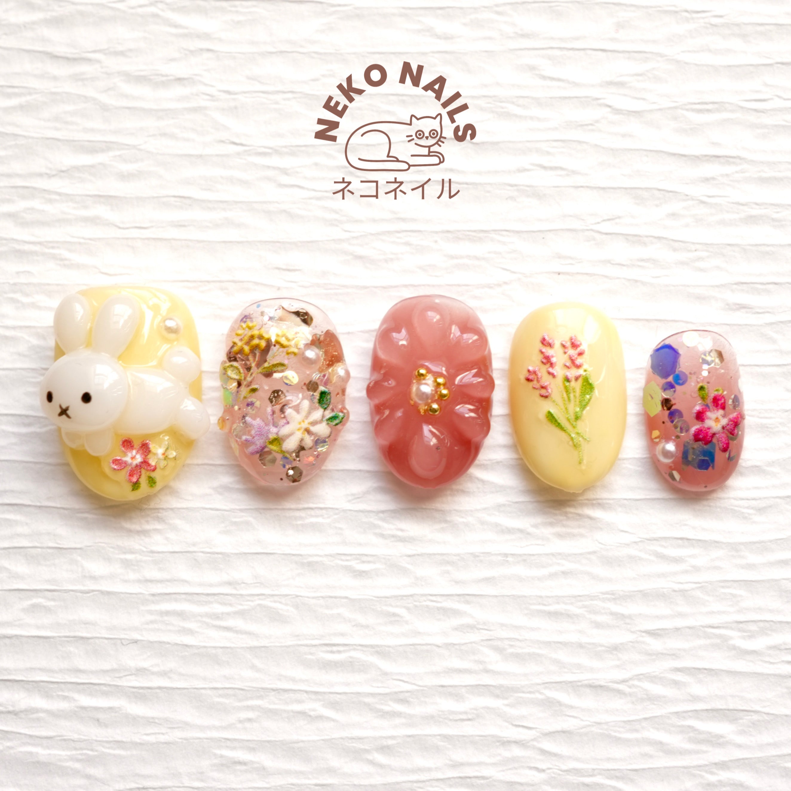 Miffy Nails, Press on nails, False Nails UK Spring Nails