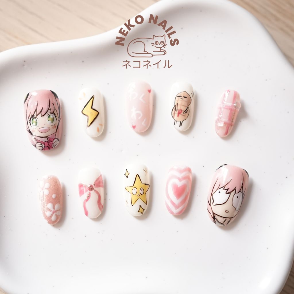 Anime Custom Design Press On Nails