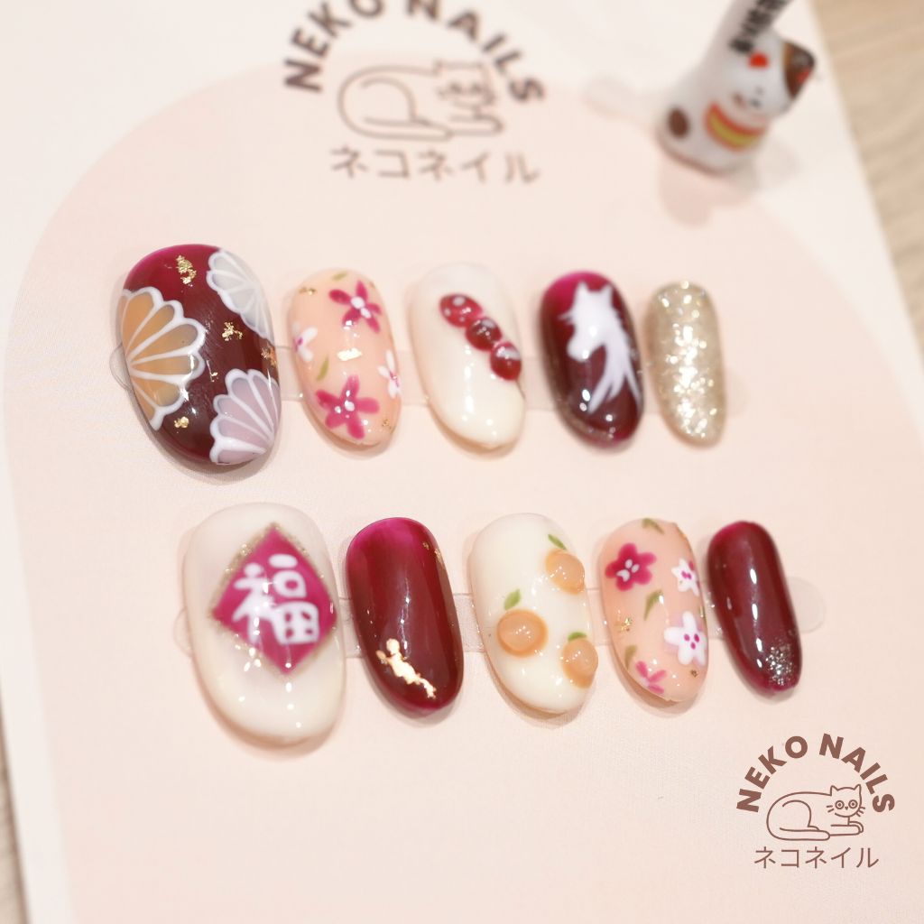 Year Of Horse CNY Press On Nails