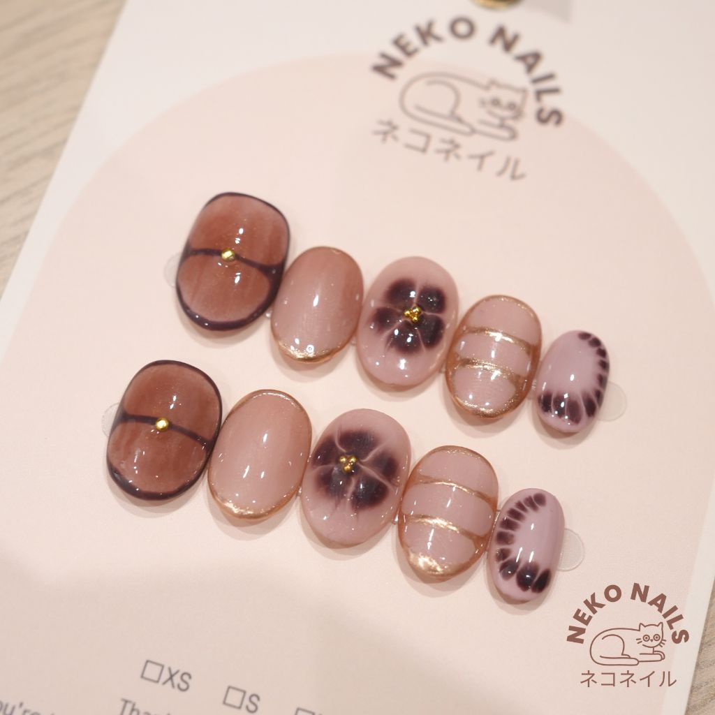 Cloud Blossom Press On Nails