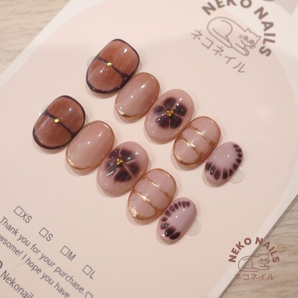Cloud Blossom Press On Nails
