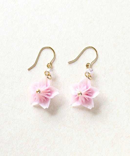 Sakura Washi Earrings - Pink