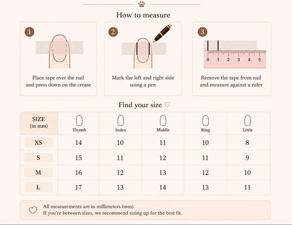 How to measure your nails