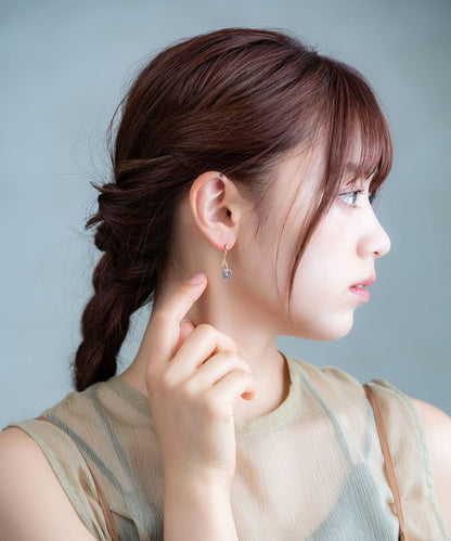 Swing Pansy Post Earrings - Yellow