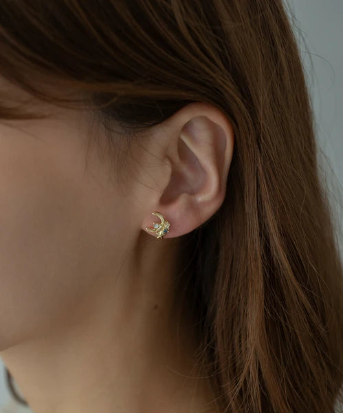 Pierced Earrings Titanium Post - Gold
