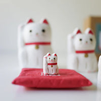 Japanese Paper Dolls Fortune Cat - White